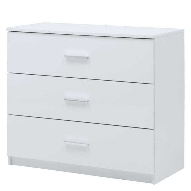 Siena 27 Chest of Drawers 93cm - White Gloss 93cm - image 1