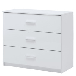 Siena 27 Chest of Drawers 93cm - White Gloss 93cm