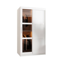 Parma III Sliding Door Wardrobe 100cm - Black 100cm - thumbnail 4