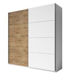 Galaxy Sliding Door Wardrobe - Oak Beaufort and White Matt 200cm - thumbnail 6
