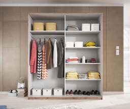 Galaxy Sliding Door Wardrobe - Oak Beaufort and White Matt 200cm - thumbnail 5