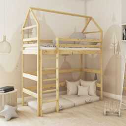 Wooden Loft Bed Gloria - Pine Without Mattress - thumbnail 2
