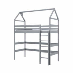 Wooden Loft Bed Gloria - Pine Without Mattress - thumbnail 7