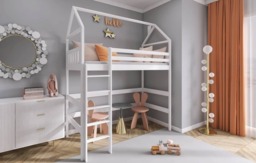 Wooden Loft Bed Gloria - Pine Without Mattress - thumbnail 4