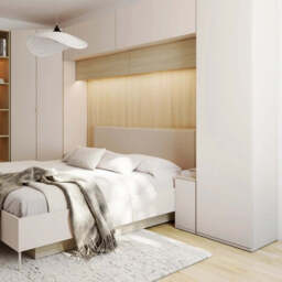 Charlie CH-01 Corner Wardrobe 100cm - Cashmere 100cm - thumbnail 5
