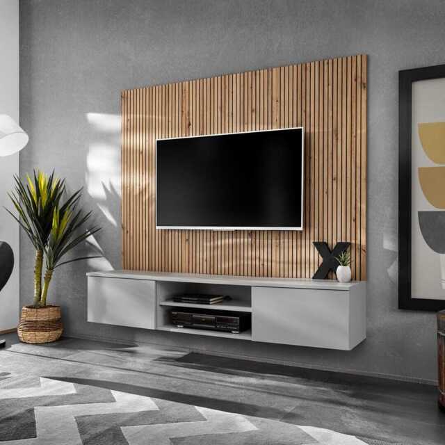 "Xavi II Entertainment Unit For TVs Up To 70"" - Pearl Grey 160cm" - image 1