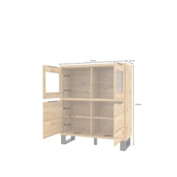Halle 42 Display Cabinet 120cm - Oak Wotan 120cm - thumbnail 4