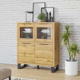 Halle 42 Display Cabinet 120cm - Oak Wotan 120cm