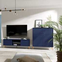 Rose Sideboard Cabinet 156cm - Blue 156cm - thumbnail 6