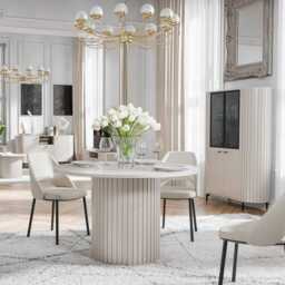 Zante ZA8 Dining Table 120cm - Black 120cm - thumbnail 6