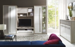 Roma ROM2 Tall Display Cabinet 90cm - Elm 90cm - thumbnail 4