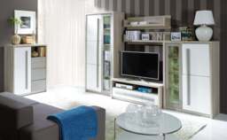 Roma ROM2 Tall Display Cabinet 90cm - Elm 90cm - thumbnail 5