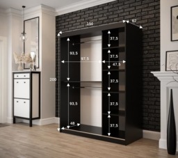 Tilburg I Sliding Door Wardrobe 150cm - Dark Oak 150cm - thumbnail 5