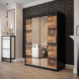 Tilburg I Sliding Door Wardrobe 150cm - Dark Oak 150cm - thumbnail 1