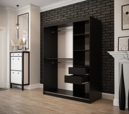 Tilburg I Sliding Door Wardrobe 150cm - Dark Oak 150cm - thumbnail 4