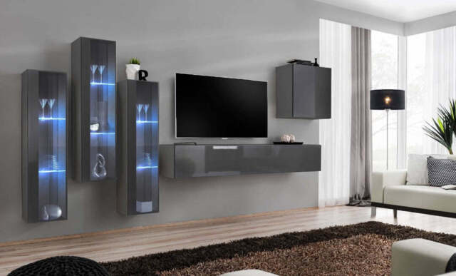 "Switch XIII Entertainment Unit For TVs Up To 75"" - Graphite 330cm Graphite" - image 1
