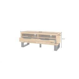 Halle 41 TV Cabinet 124cm - Oak Wotan 124cm - thumbnail 4