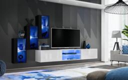 "Switch XXII Wall Entertainment Unit For TVs Up To 60"" - White 210cm Graphite" - thumbnail 7