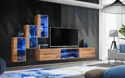 "Switch XXII Wall Entertainment Unit For TVs Up To 60"" - White 210cm Graphite" - thumbnail 6