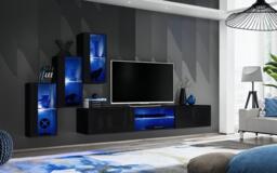 "Switch XXII Wall Entertainment Unit For TVs Up To 60"" - White 210cm Graphite" - thumbnail 5