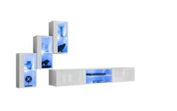 "Switch XXII Wall Entertainment Unit For TVs Up To 60"" - White 210cm Graphite" - thumbnail 3