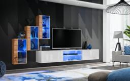 "Switch XXII Wall Entertainment Unit For TVs Up To 60"" - White 210cm Graphite" - thumbnail 8