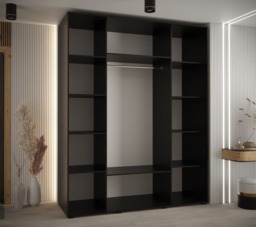 Cannes II Sliding Door Wardrobe 190cm - White 190cm - thumbnail 3