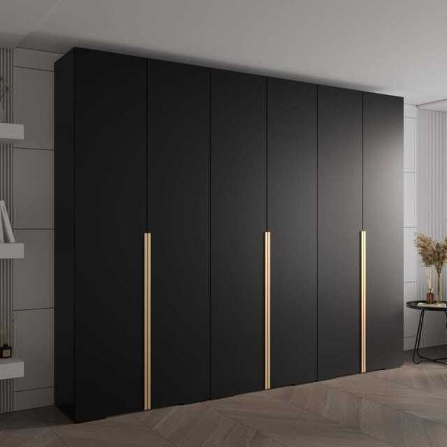 Inova I Hinged Door Wardrobe 300cm - Black 300cm - image 1