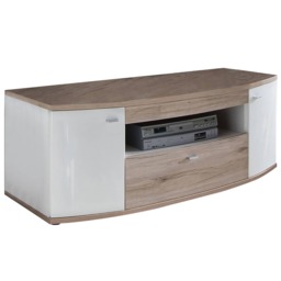 Rondo 03 TV Cabinet 130cm - White/Oak San Remo 130cm