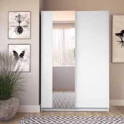 Sofia Sliding Door Wardrobe 120cm - White 120cm - thumbnail 8