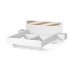 Florencja Bed Frame With Bedside Cabinets [EU Super King] - White 180 x 200cm - thumbnail 2