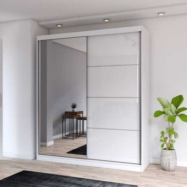 Multi 35 Sliding Door Wardrobe 183cm - White Matt 183cm - image 1