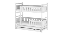 Kors Bunk Bed with Trundle and Storage - White Matt Without Mattresses - thumbnail 8