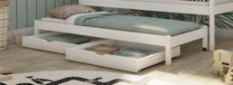 Kors Bunk Bed with Trundle and Storage - White Matt Without Mattresses - thumbnail 7