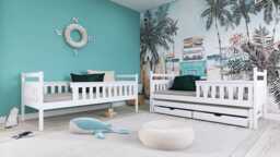 Kors Bunk Bed with Trundle and Storage - White Matt Without Mattresses - thumbnail 6