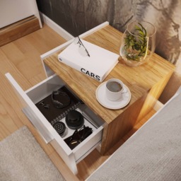 Dentro DT-03L Bedside Cabinet 40cm - White Matt 40cm - thumbnail 2