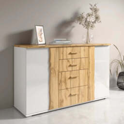 Wood WD03 Sideboard Cabinet 130cm - Oak Wotan 130cm