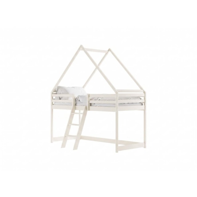 Moon Wooden Loft Bed - Cotton 90 x 200cm Without Mattress - image 1
