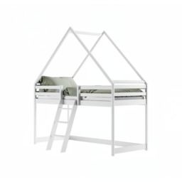 Moon Wooden Loft Bed - Cotton 90 x 200cm Without Mattress - thumbnail 7