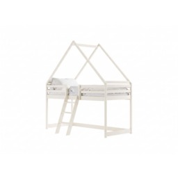 Moon Wooden Loft Bed - Cotton 90 x 200cm Without Mattress - thumbnail 1