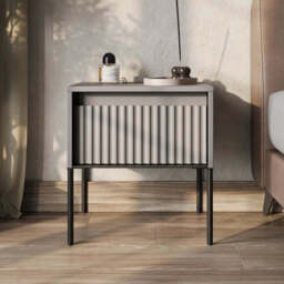 Trend TR-10 Bedside Cabinet 46cm - Grey Matt 46cm - thumbnail 1