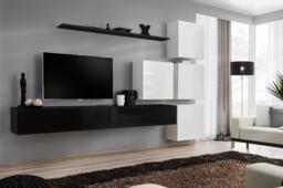 "Switch IX Entertainment Unit For TVs Up To 75"" - Black 300cm White" - thumbnail 1