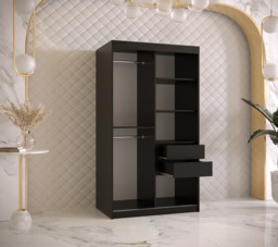 Ramiro II Sliding Door Wardrobe 100cm - White 100cm - thumbnail 5
