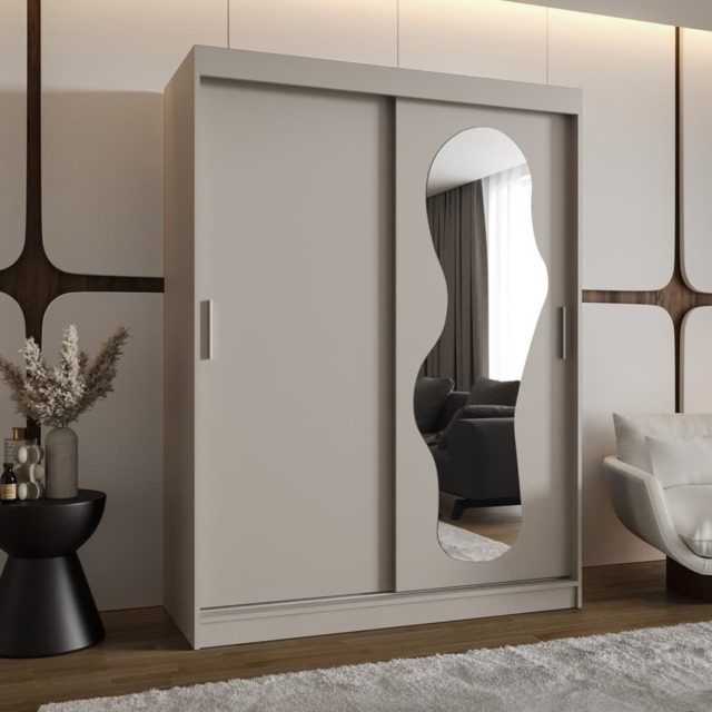 Ultra Sliding Door Wardrobe 150cm - Cashmere 150cm - image 1