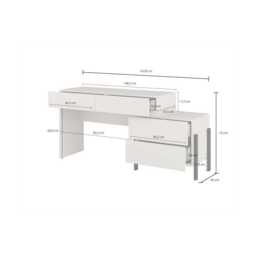 Yukon Dressing Table 143cm - Cashmere 143cm - thumbnail 4