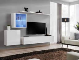 "Switch XV Entertainment Unit For TVs Up To 75"" - White 250cm Black" - thumbnail 4