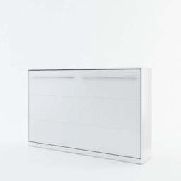 CP-05 Horizontal Wall Bed Concept Pro 120cm with Over Bed Unit - White Gloss 120 x 200cm 215cm - thumbnail 3