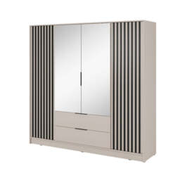 Nelly Hinged Door Wardrobe 206cm [Mirror] - Oak Artisan 206cm - thumbnail 3
