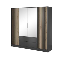 Nelly Hinged Door Wardrobe 206cm [Mirror] - Oak Artisan 206cm - thumbnail 8