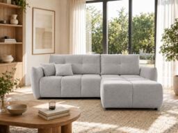 Corner Sofa Bed Base - Light Grey 257cm Right - thumbnail 1